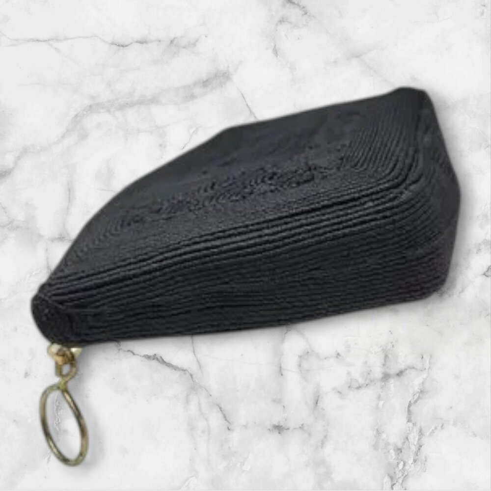 MCM Vintage Genuine Corde Clutch Black Evening Bag Purse - Picture 5 of 12